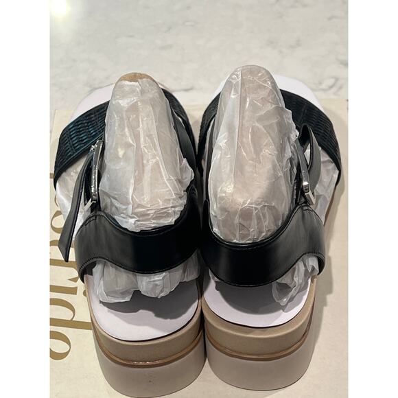 NWT Life Stride Women’s Gillian 2 Crochet Ankle‎ Strap Sandals Size 11W Black - Picture 4 of 6